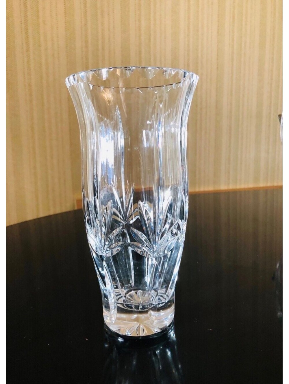 VINTAGE Crystal Cut Glass Vase 8,2 “